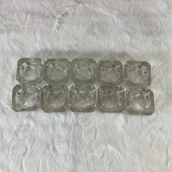 Antique Salt Cellars Salt Dips glass clear crystal open faced . 10 Total - Picture 2 of 11
